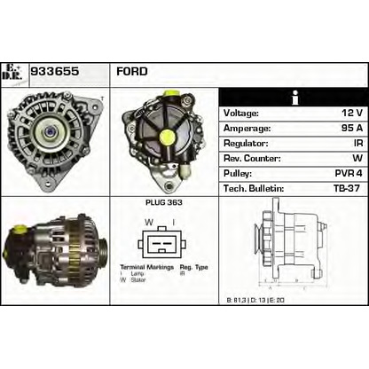 Photo Alternator EDR 933655