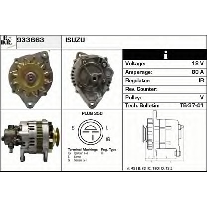 Zdjęcie Alternator EDR 933663