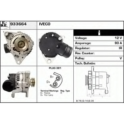 Foto Alternador EDR 933664