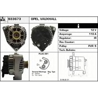 Zdjęcie Alternator EDR 933673