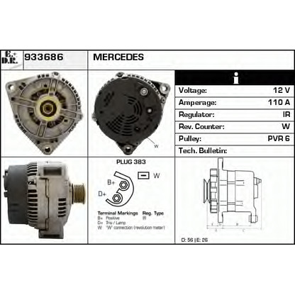 Zdjęcie Alternator EDR 933686