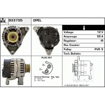 Foto Alternador EDR 933705