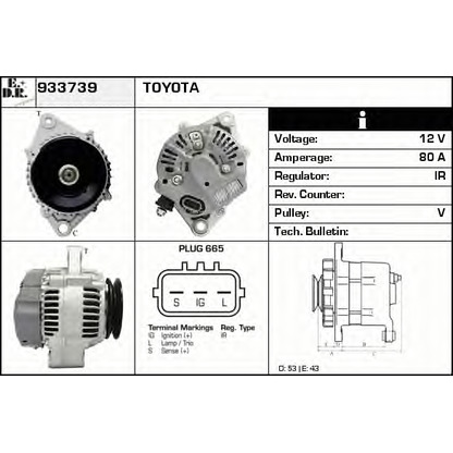 Photo Alternator EDR 933739