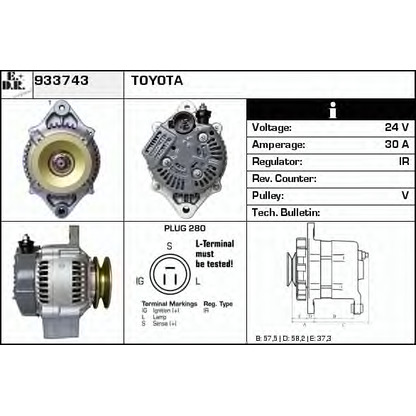 Foto Alternador EDR 933743