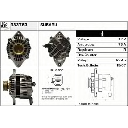 Zdjęcie Alternator EDR 933763