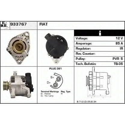 Zdjęcie Alternator EDR 933767