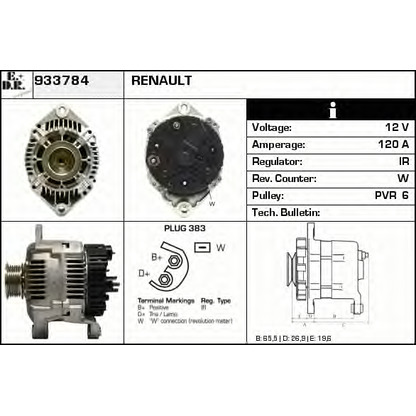 Foto Alternador EDR 933784