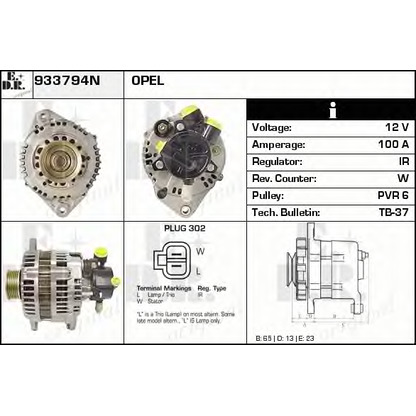 Foto Alternador EDR 933794N