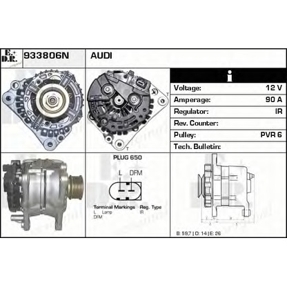 Foto Alternatore EDR 933806N