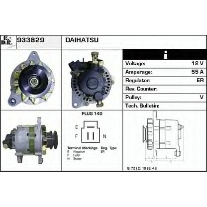 Foto Alternador EDR 933829