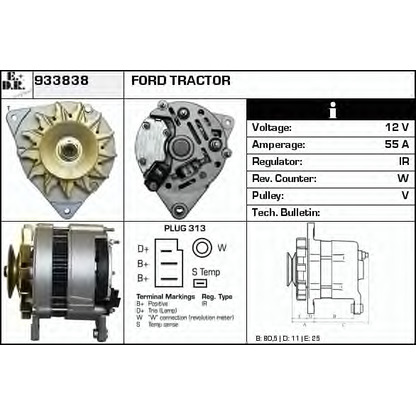 Zdjęcie Alternator EDR 933838