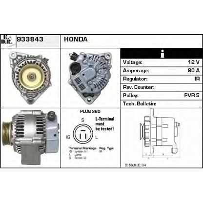 Foto Alternador EDR 933843