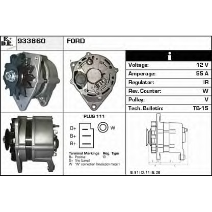 Photo Alternator EDR 933860