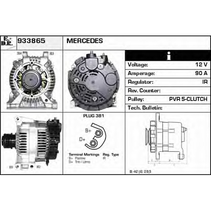 Zdjęcie Alternator EDR 933865