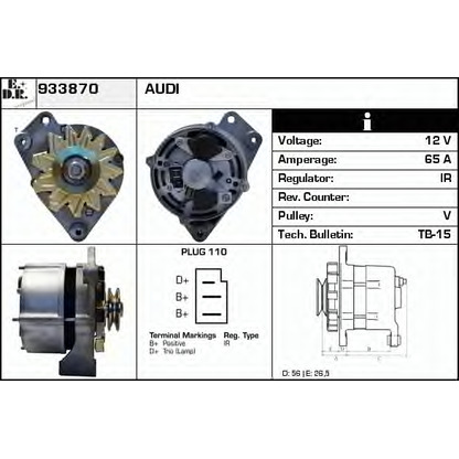 Photo Alternator EDR 933870