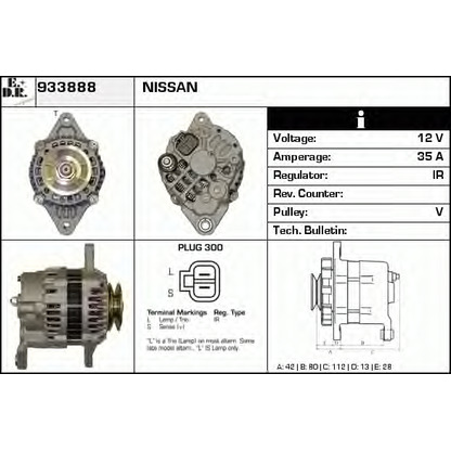 Zdjęcie Alternator EDR 933888