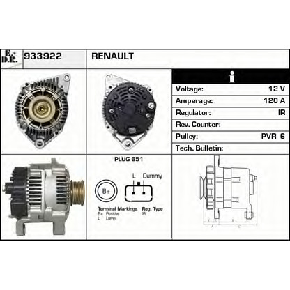 Zdjęcie Alternator EDR 933922