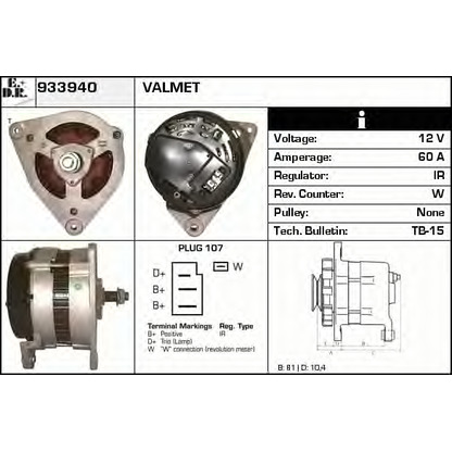 Zdjęcie Alternator EDR 933940