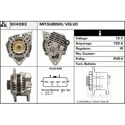 Photo Alternator EDR 934093