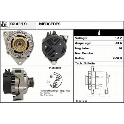 Zdjęcie Alternator EDR 934119