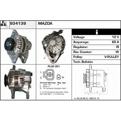 Foto Alternador EDR 934139