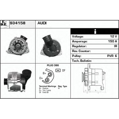 Zdjęcie Alternator EDR 934158