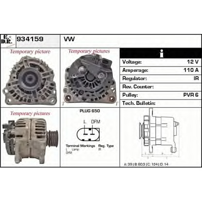 Foto Alternador EDR 934159