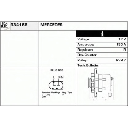 Photo Alternator EDR 934166