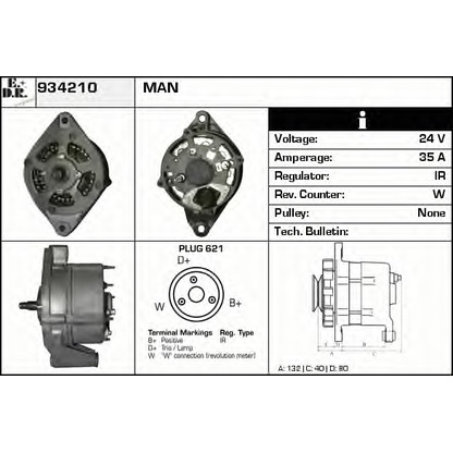 Foto Alternador EDR 934210