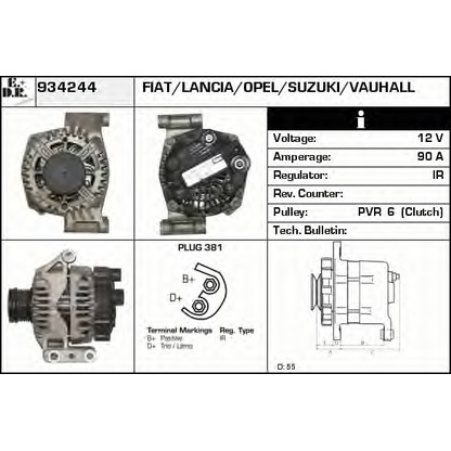 Foto Alternador EDR 934244