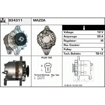 Foto Alternatore EDR 934311