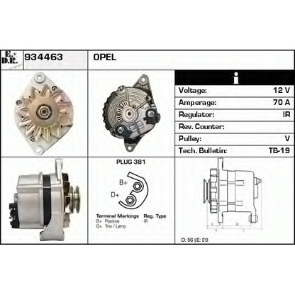 Zdjęcie Alternator EDR 934463