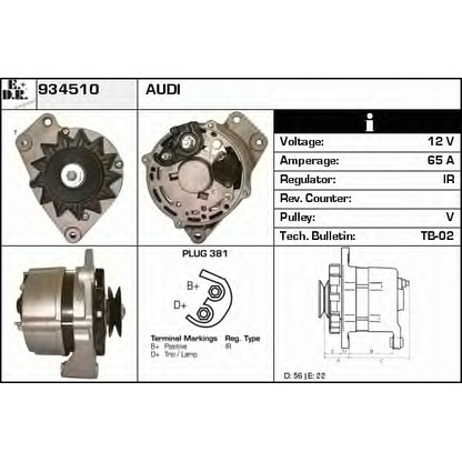 Photo Alternator EDR 934510