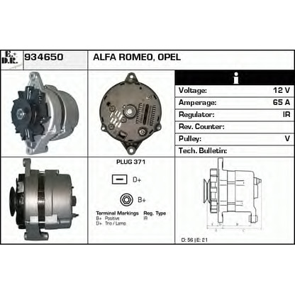 Photo Alternator EDR 934650