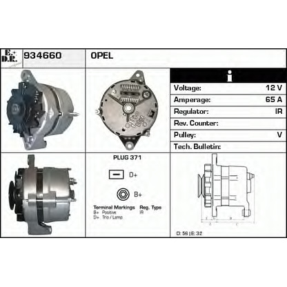 Photo Alternator EDR 934660