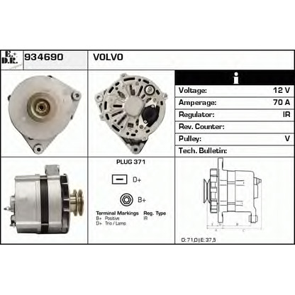 Zdjęcie Alternator EDR 934690