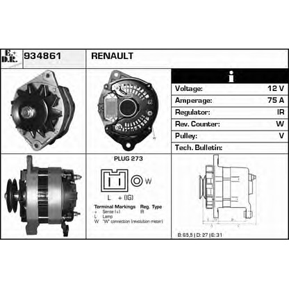 Foto Alternatore EDR 934861