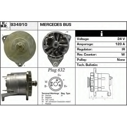 Photo Alternator EDR 934910