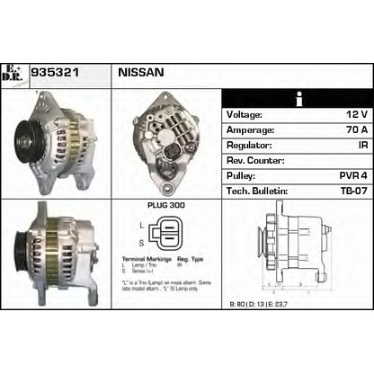 Foto Alternador EDR 935321