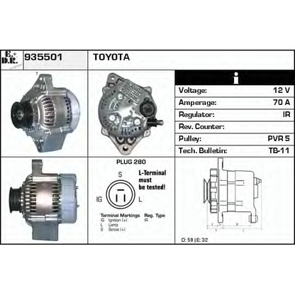 Photo Alternator EDR 935501