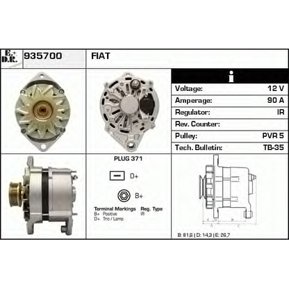 Photo Alternator EDR 935700