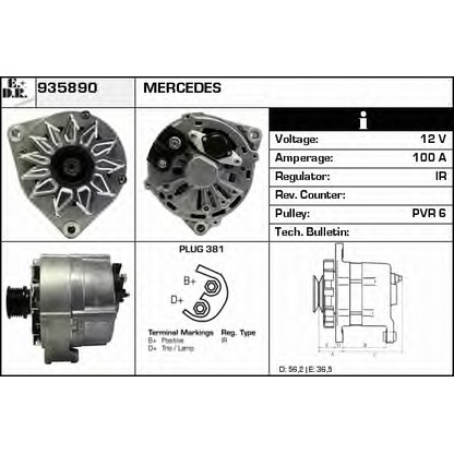 Photo Alternator EDR 935890