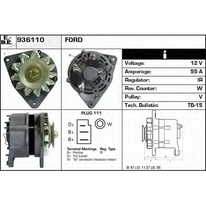 Zdjęcie Alternator EDR 936110