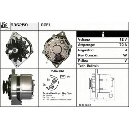 Photo Alternator EDR 936250