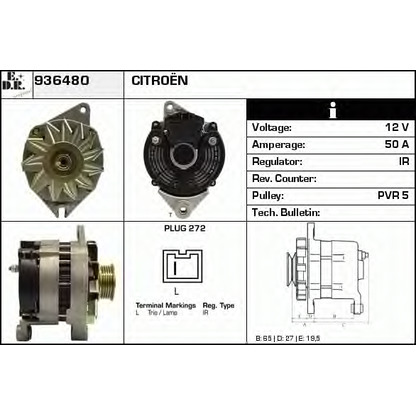 Photo Alternator EDR 936480