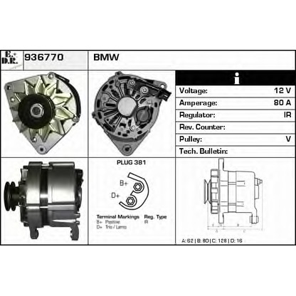 Photo Alternator EDR 936770