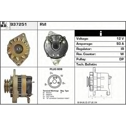 Foto Alternador EDR 937251