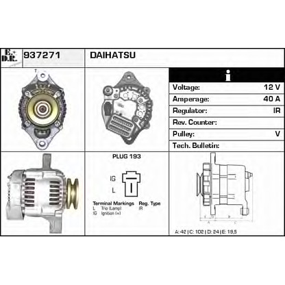 Zdjęcie Alternator EDR 937271