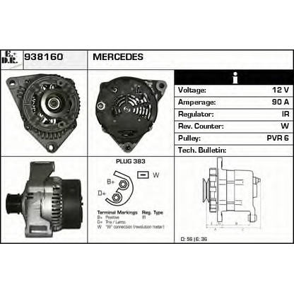 Photo Alternator EDR 938160