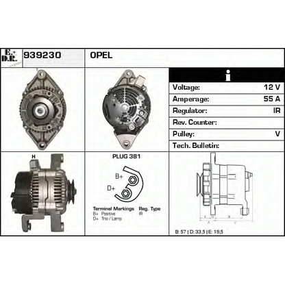 Photo Alternator EDR 939230